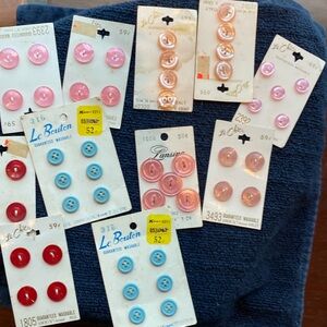 Le Chic and Le Bouton Button Collection - Pink and Blue
